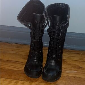 UGG Kids Black High-Top Boots